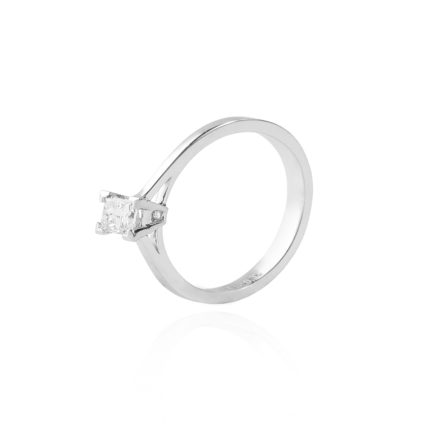 Anillo Compromiso Oro Blanco 18kt  Diamantes 32 Pts 1