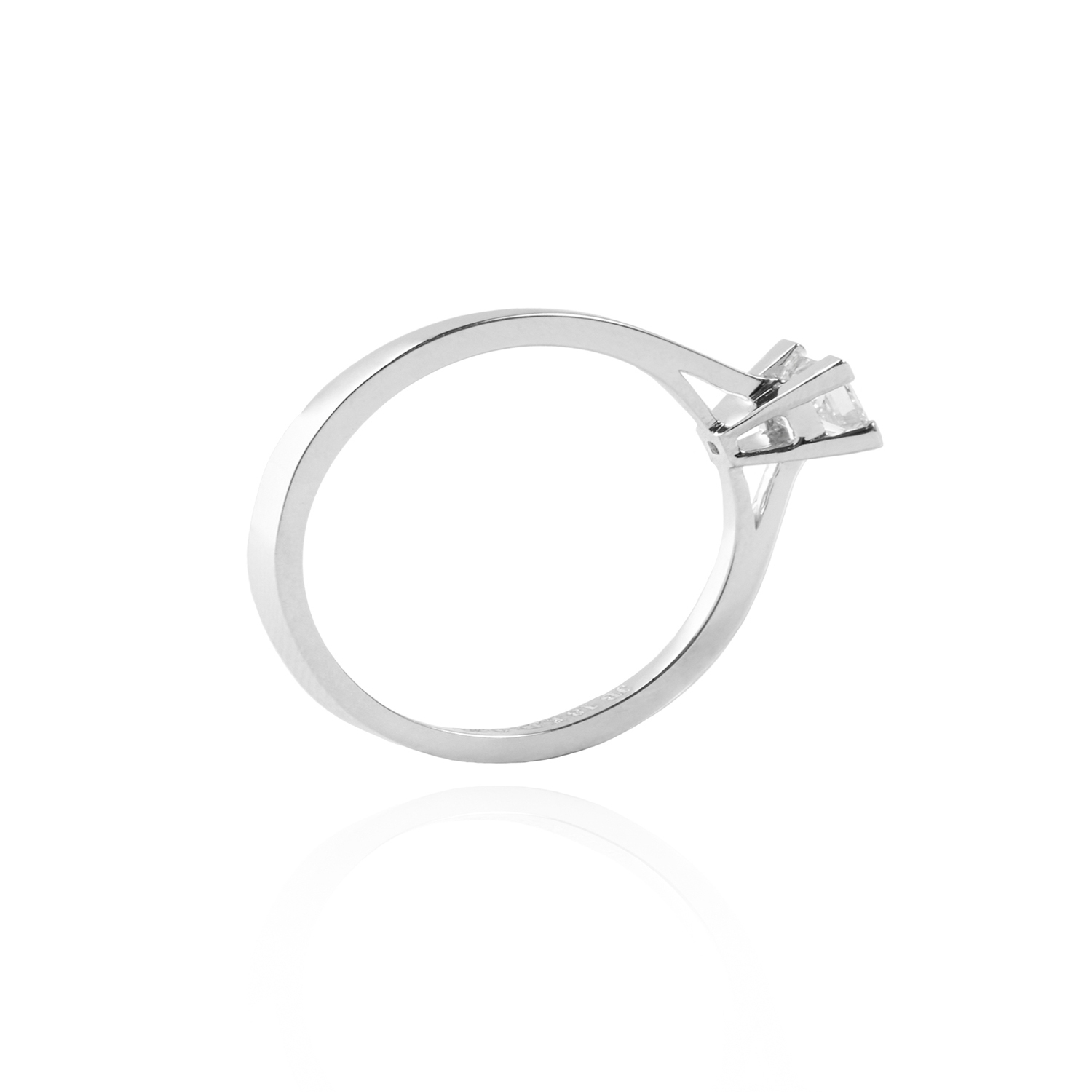 Anillo Compromiso Oro Blanco 18kt  Diamantes 32 Pts 2