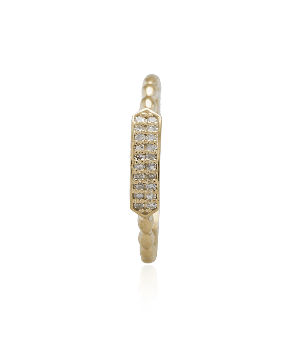 Anillo de Oro 18kt con Diamantes de 5 Pts Corte Brillante SI/H