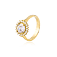 Anillo de Plata Esterlina 925 Girasol Revestido en Oro 18kt - Miniatura 1