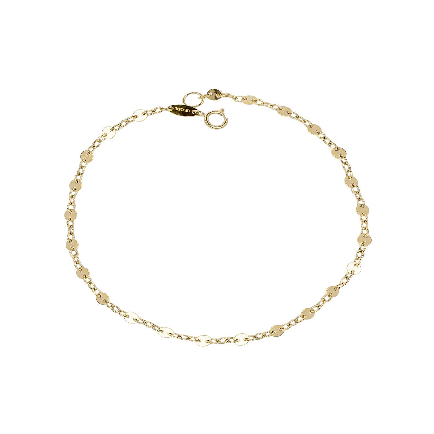 Pulsera de Oro 18kt Circulos Intercalados 1