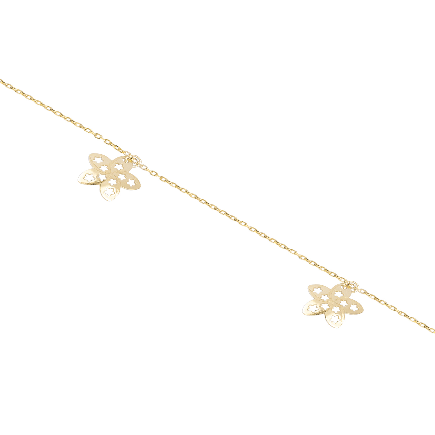 Pulsera de Oro 18kt Flor Calada 2
