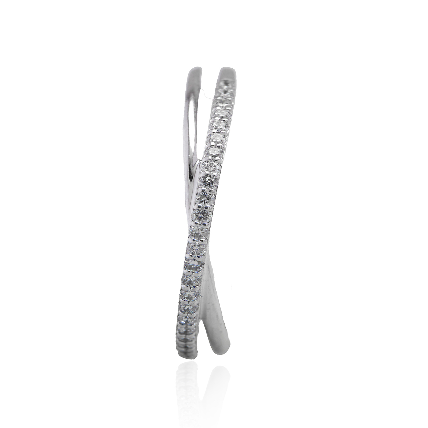 Anillo Oro Blanco 18kt Diamantes Entrelazados 13 Pts 3