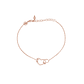 Pulsera de Plata Esterlina 925 Corazón Rose Revestido en Oro 18kt - Miniatura 1