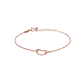 Pulsera de Plata Esterlina 925 Corazón Rose Revestido en Oro 18kt - Miniatura 2