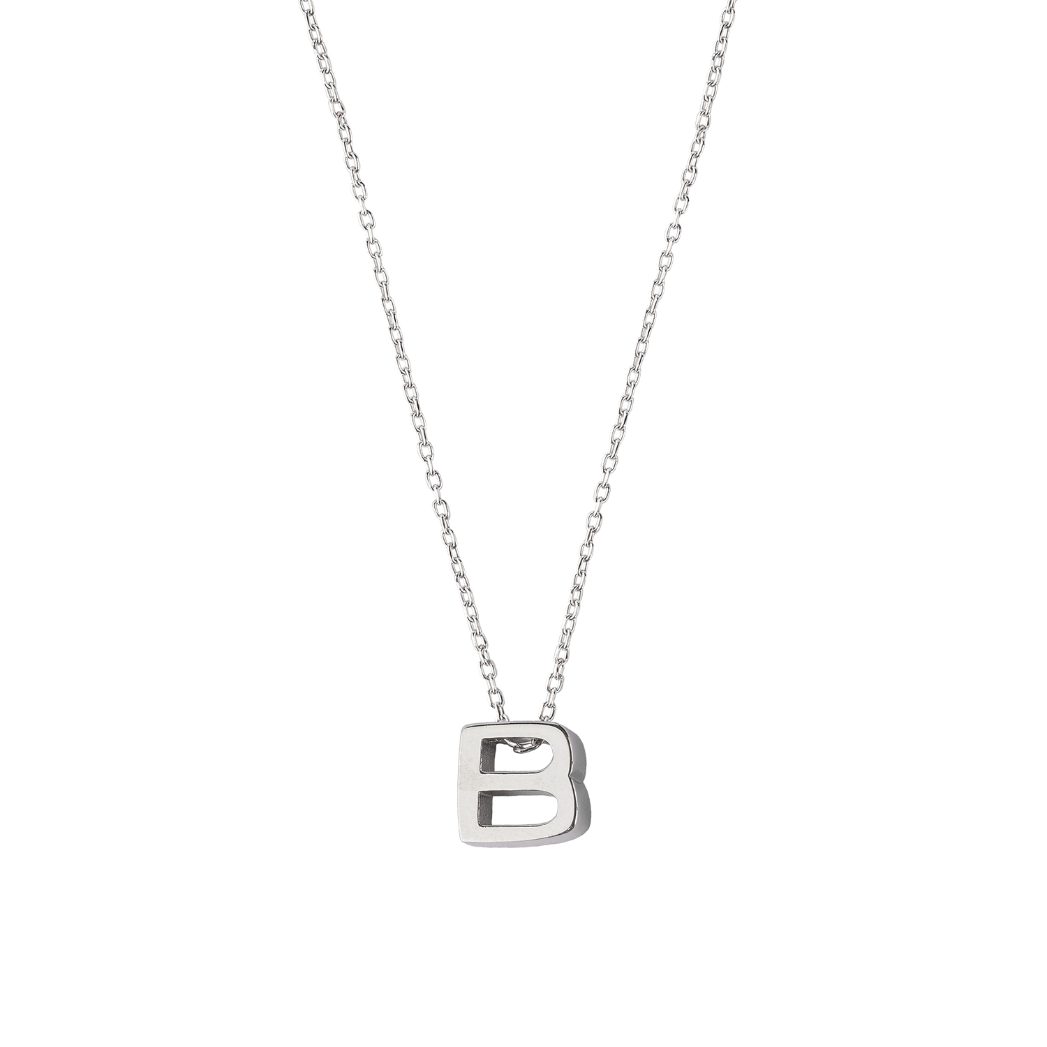 Collar de Plata Esterlina 925 Letra B 3