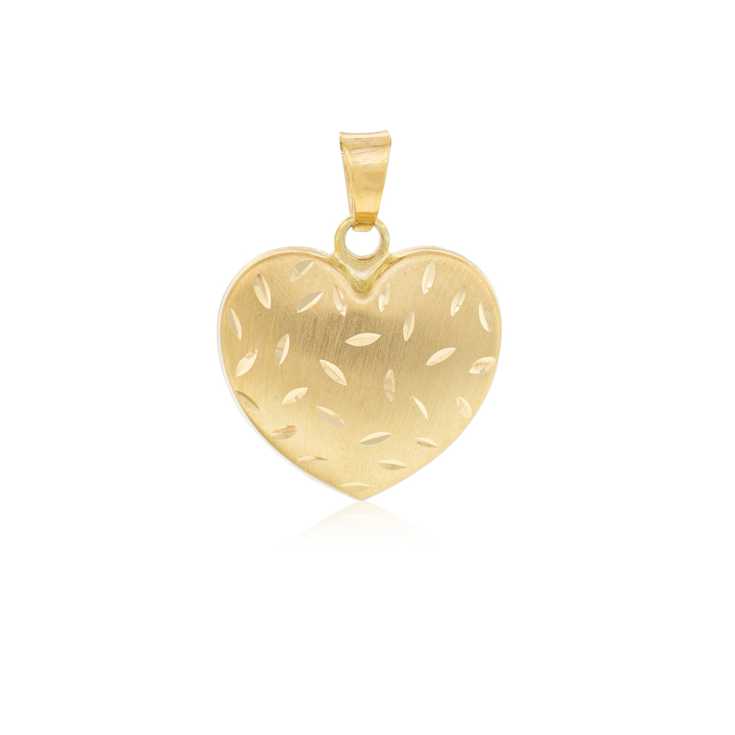Colgante de Oro 18kt Corazón Satinado 1