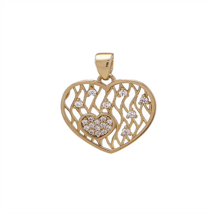 Colgante de Oro 18kt Modelo Corazon Circones filigrana 1