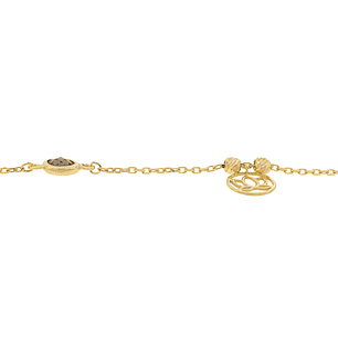 Pulsera de Oro 18kt Flor de Topacio