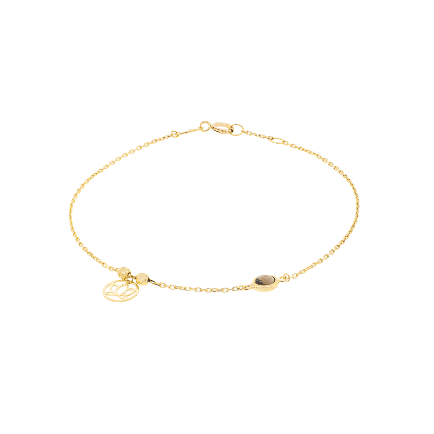 Pulsera de Oro 18kt Flor de Topacio 3