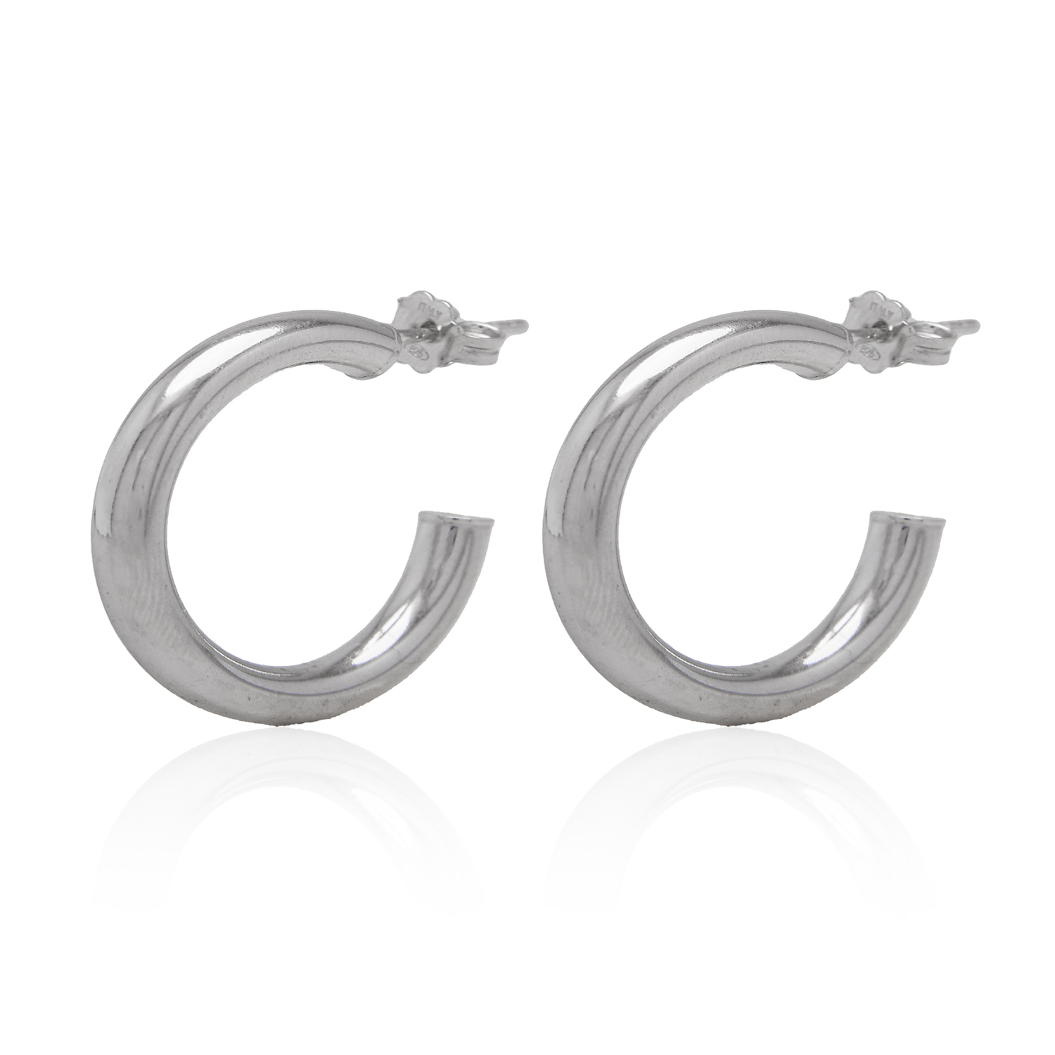 Aros de Plata Esterlina 925 Argollas Gruesas 2