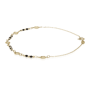 Pulsera de Oro 18kt Bolitas Onix