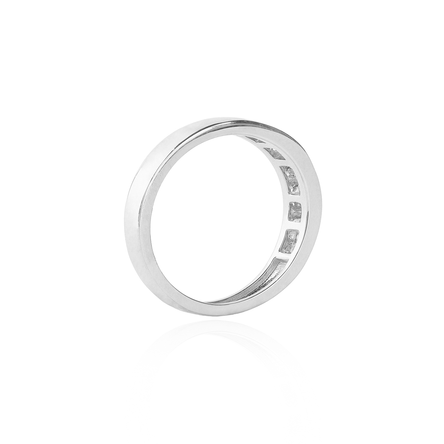 Anillo de Oro Blanco 18kt con Diamantes de 26 Pts Corte Brillante SI/H 2