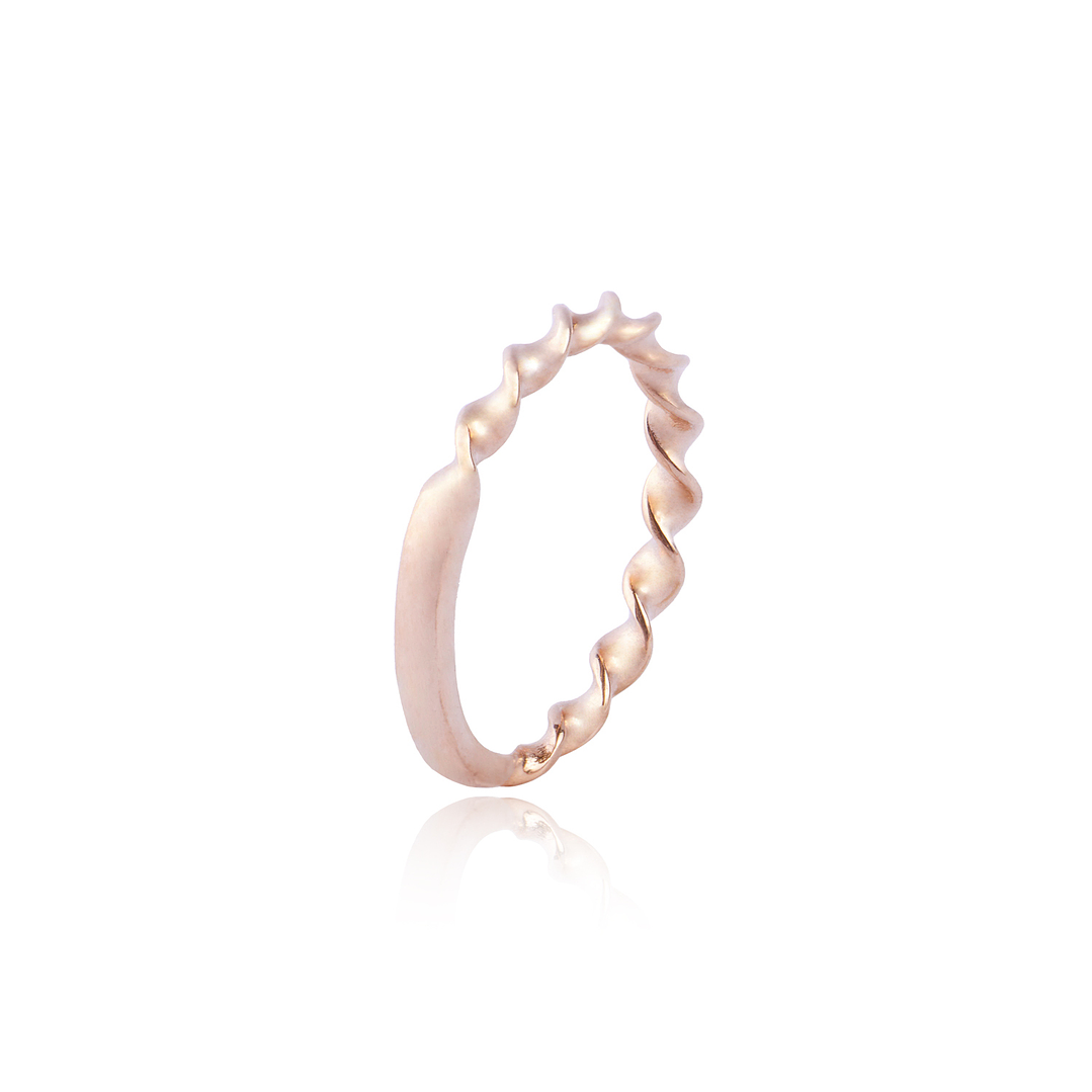 Anillo de oro 18kt Espiral tono rosa 2