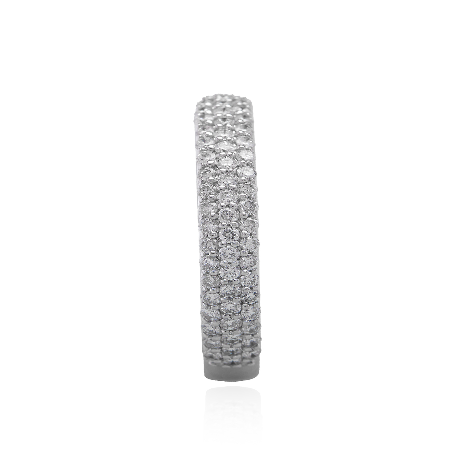 Anillo de Oro Blanco 18kt con Diamantes de 35 Pts Corte Brillante SI/H Bold 4