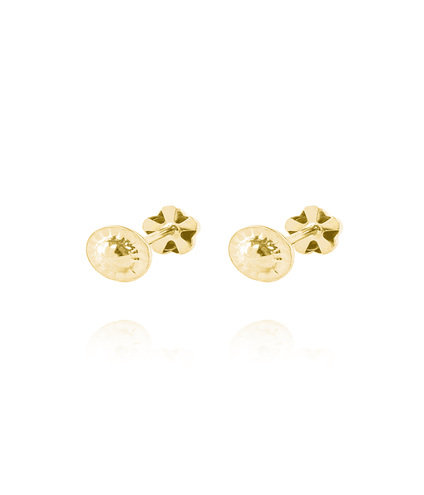 Aros de Oro 18kt Flor lisa