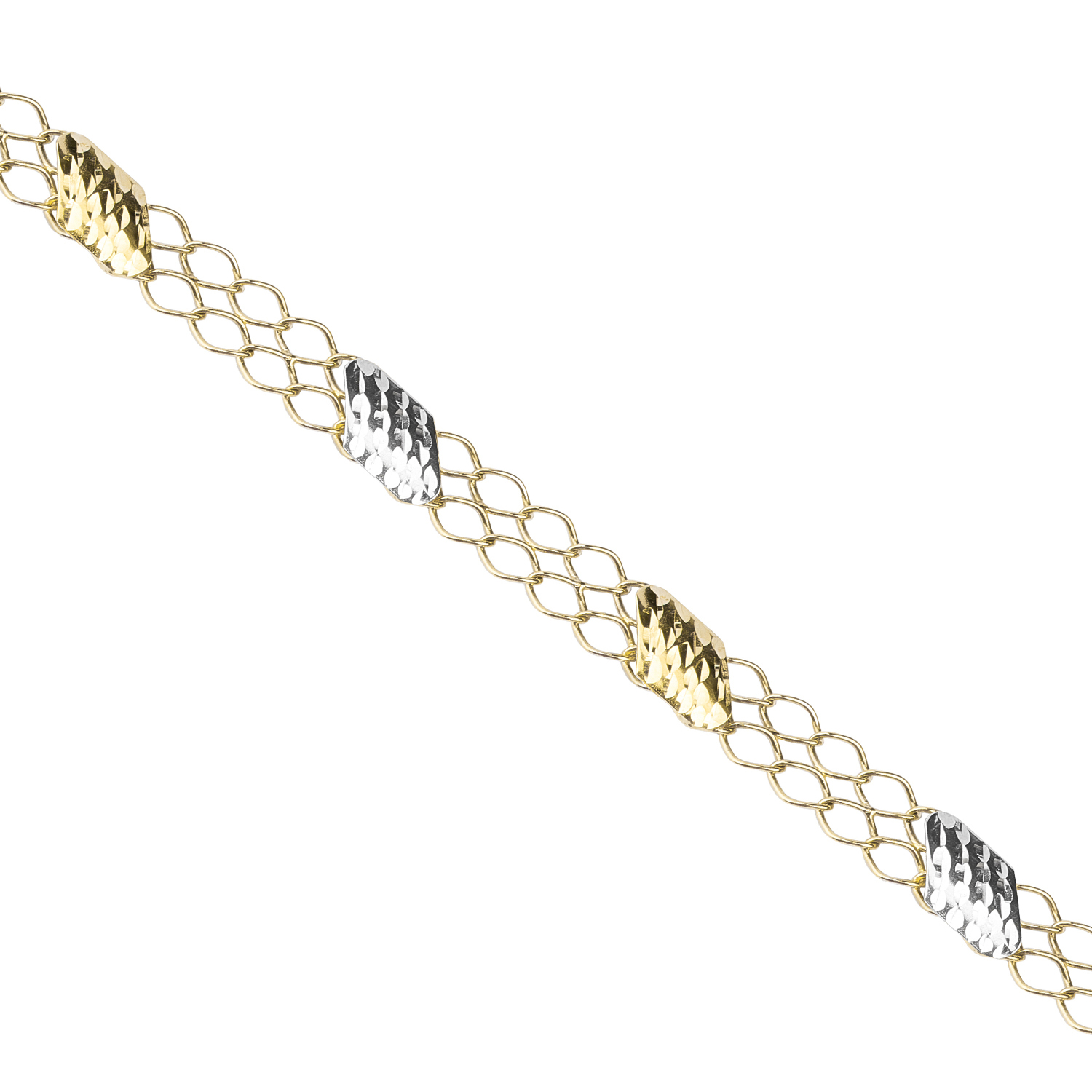 Pulsera de Oro 18kt Bicolor Doble 2