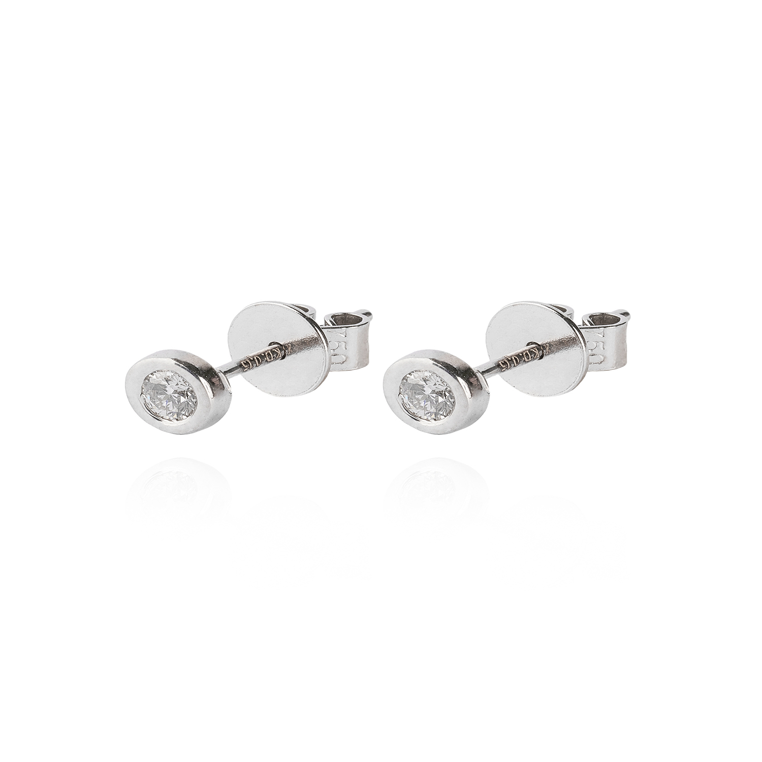Aros de Oro 18kt con Diamantes Punto de Luz 15pts total SI/H 1