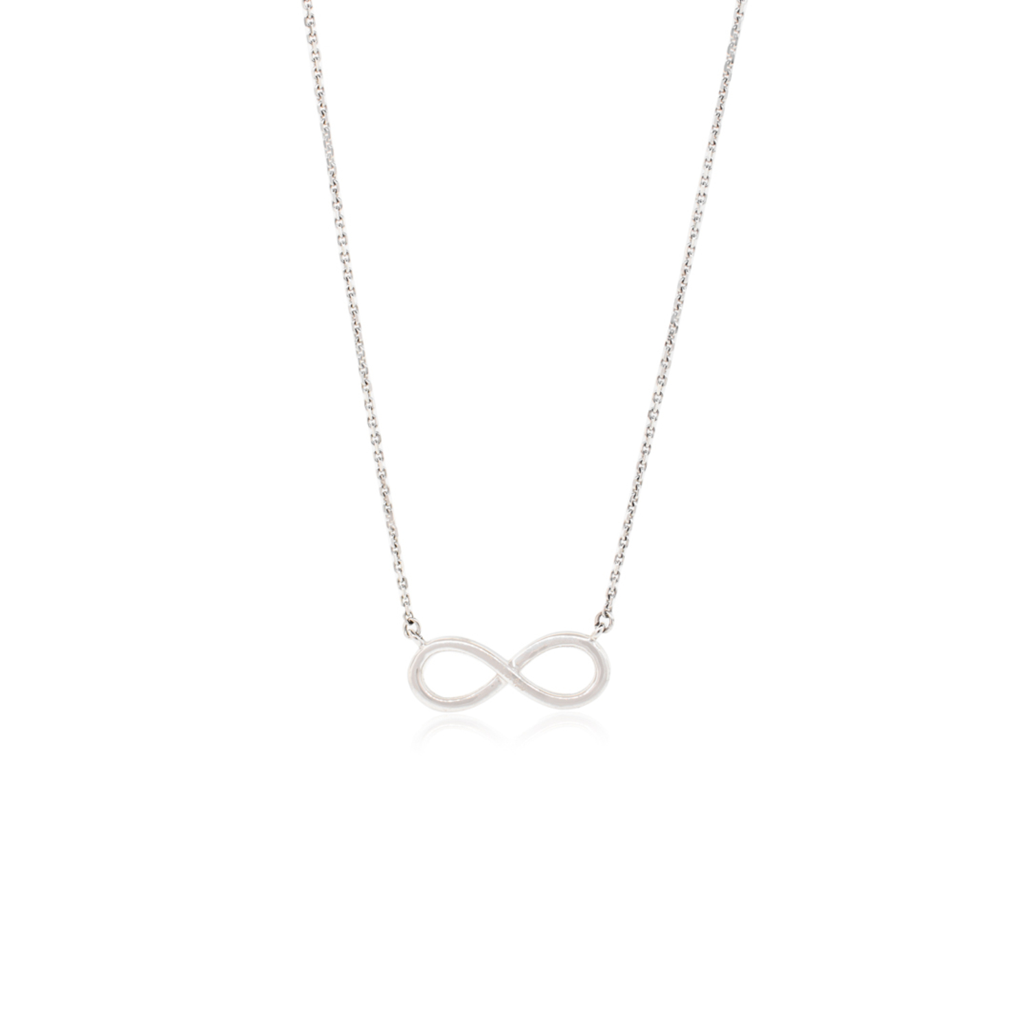 Collar Oro Blanco 18kt 0,33ct Diamantes infinito 3