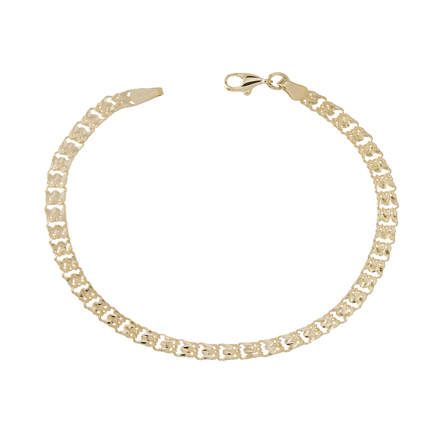 Pulsera de Oro 18kt Corazones Unidos 3