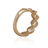 Anillo de oro 18kt Circón riel espiral