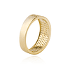 Anillo de Oro 18kt Triple Cintillo Circón con Bolitas