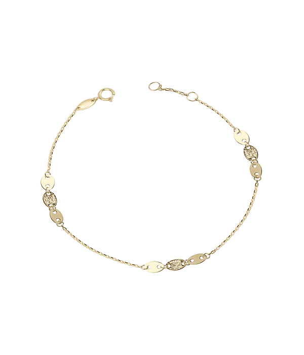 Pulsera de Oro 18kt Tres Ovalados