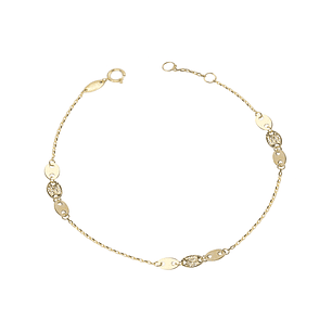 Pulsera de Oro 18kt Tres Ovalados