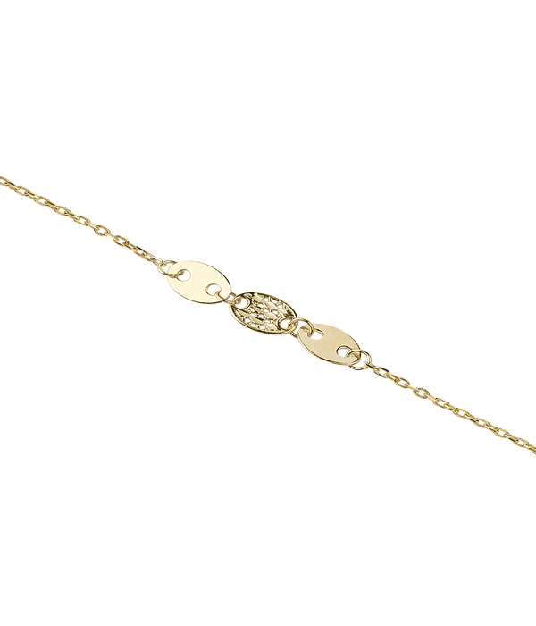 Pulsera de Oro 18kt Tres Ovalados