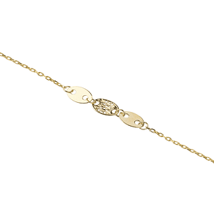 Pulsera de Oro 18kt Tres Ovalados
