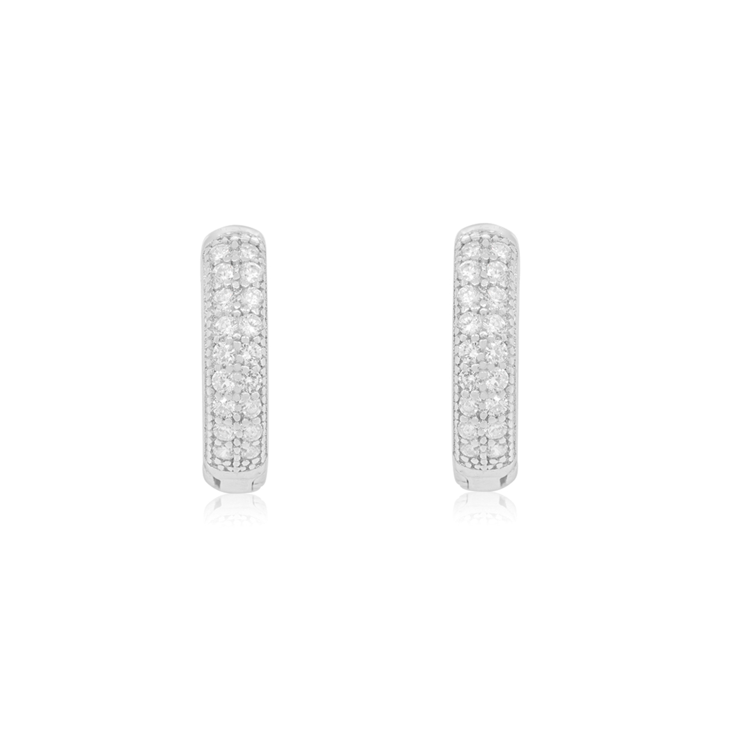 Aros de Plata Esterlina 925 Argollas 36 Circonitas 1