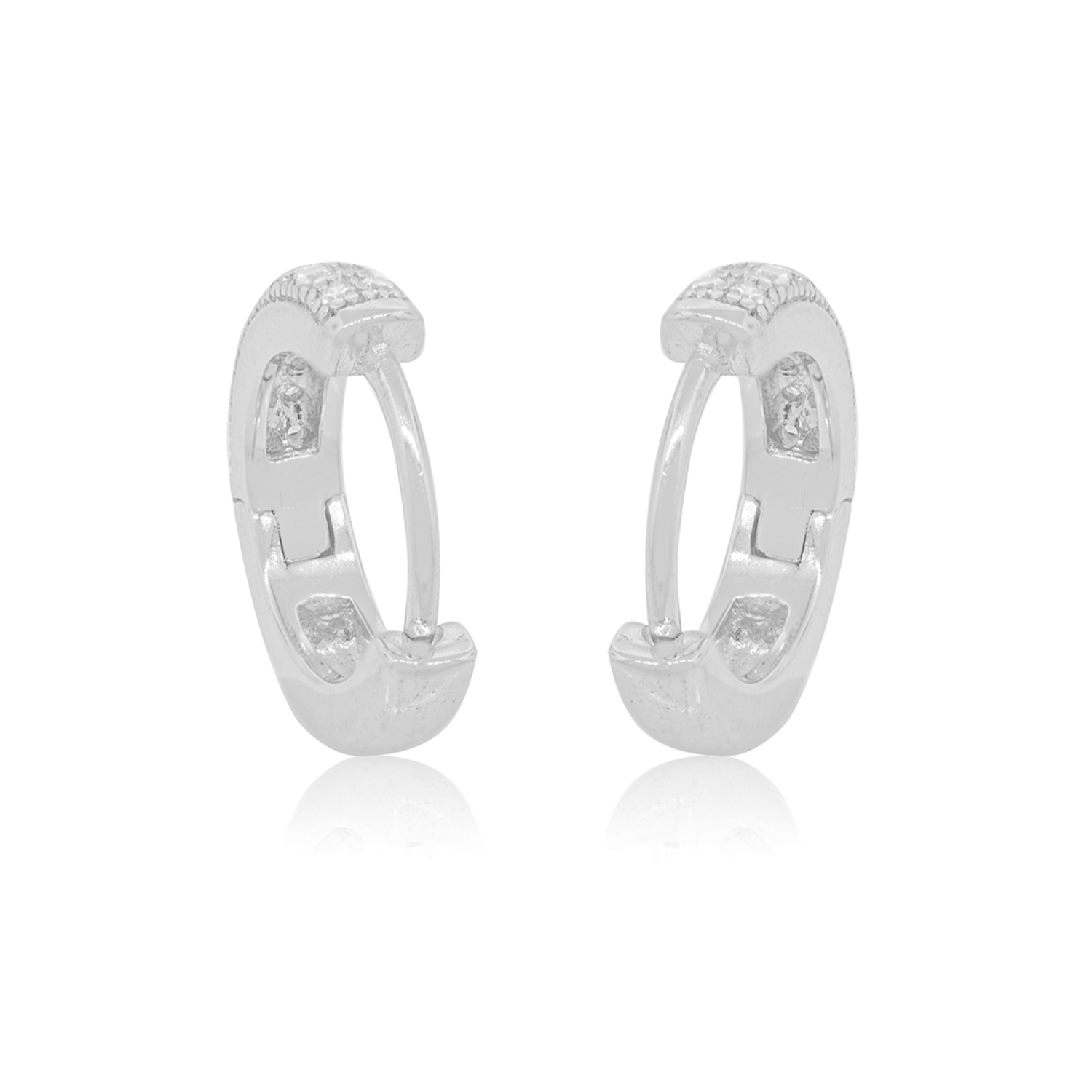 Aros de Plata Esterlina 925 Argollas 36 Circonitas 2