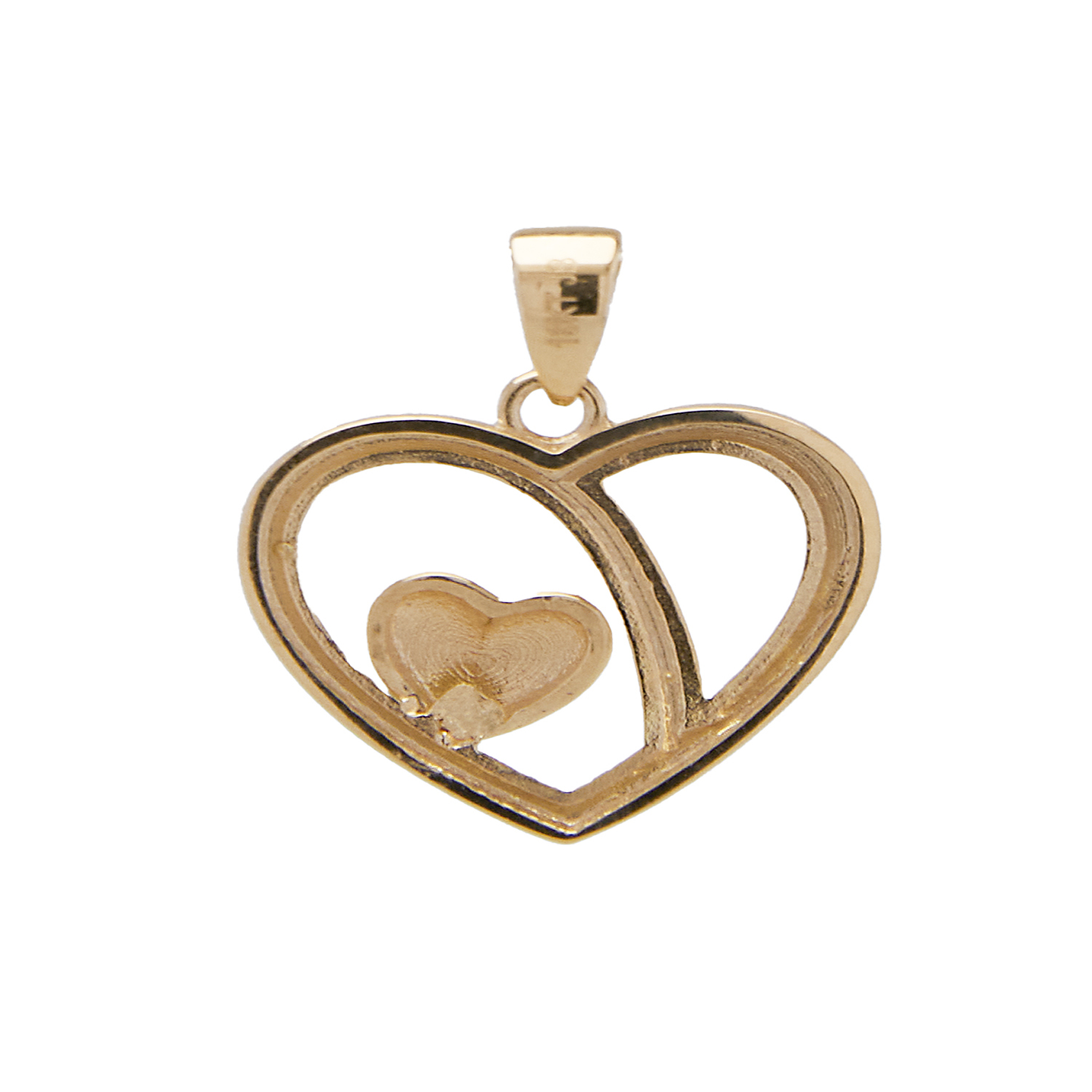 Colgante de Oro 18kt Modelo Corazón Bicolor 1,3 3