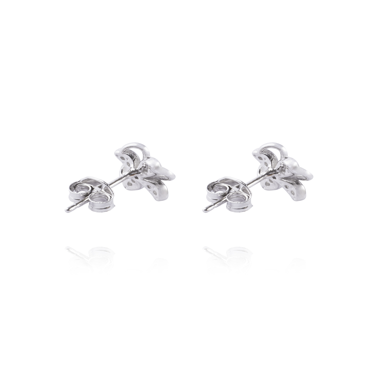 Aros de Plata Esterlina 925 Flor Circones 2