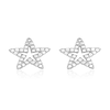 Aros de Plata Esterlina 925 Estrella Circon