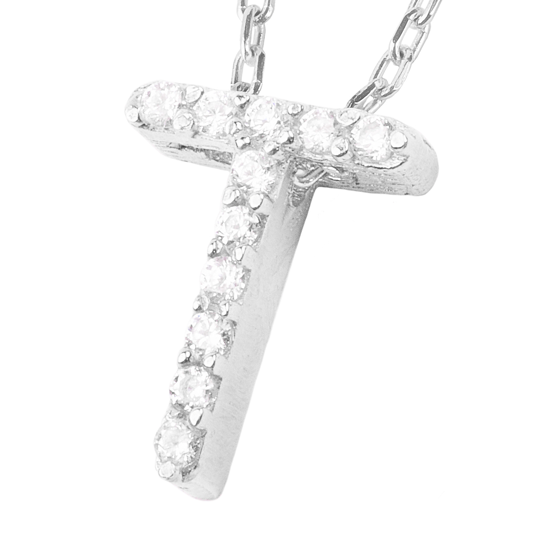 Collar de Plata Esterlina 925 Letra T 3