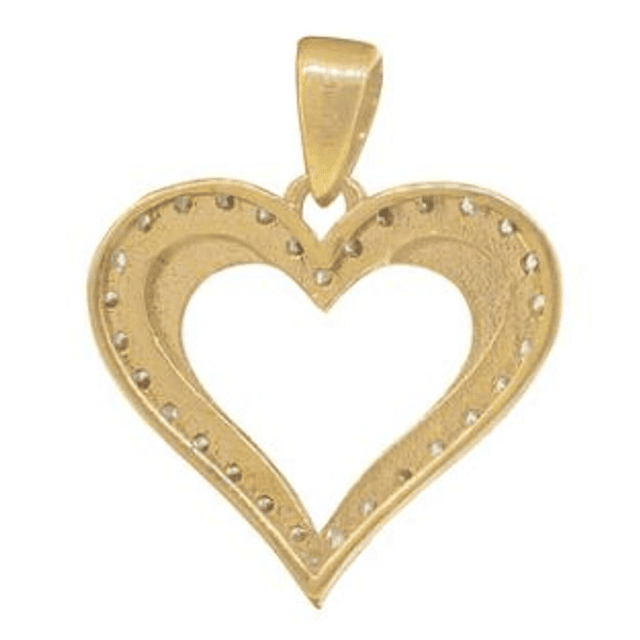 Colgante de Oro 18kt Modelo Corazón Circón