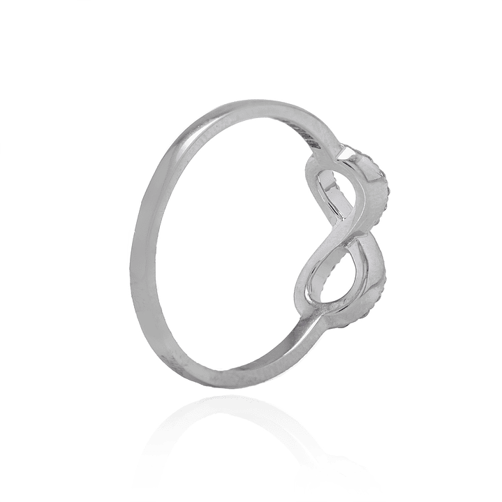 Anillo Oro Blanco 18kt Infinito Diamantes de 11 Pts SI/H 3