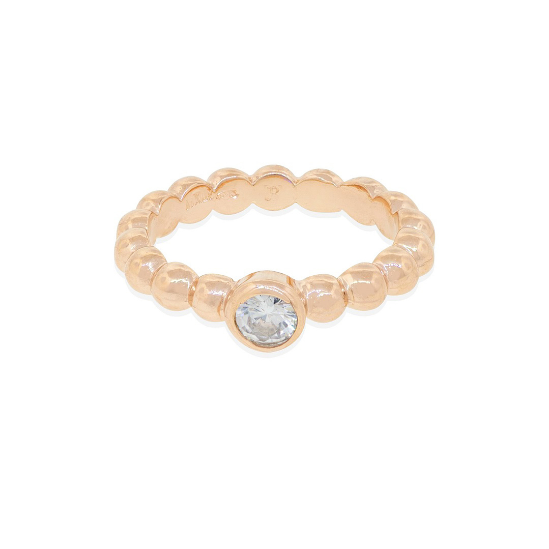 Anillo de Plata Esterlina 925 Pelotitas Circon Rose 3