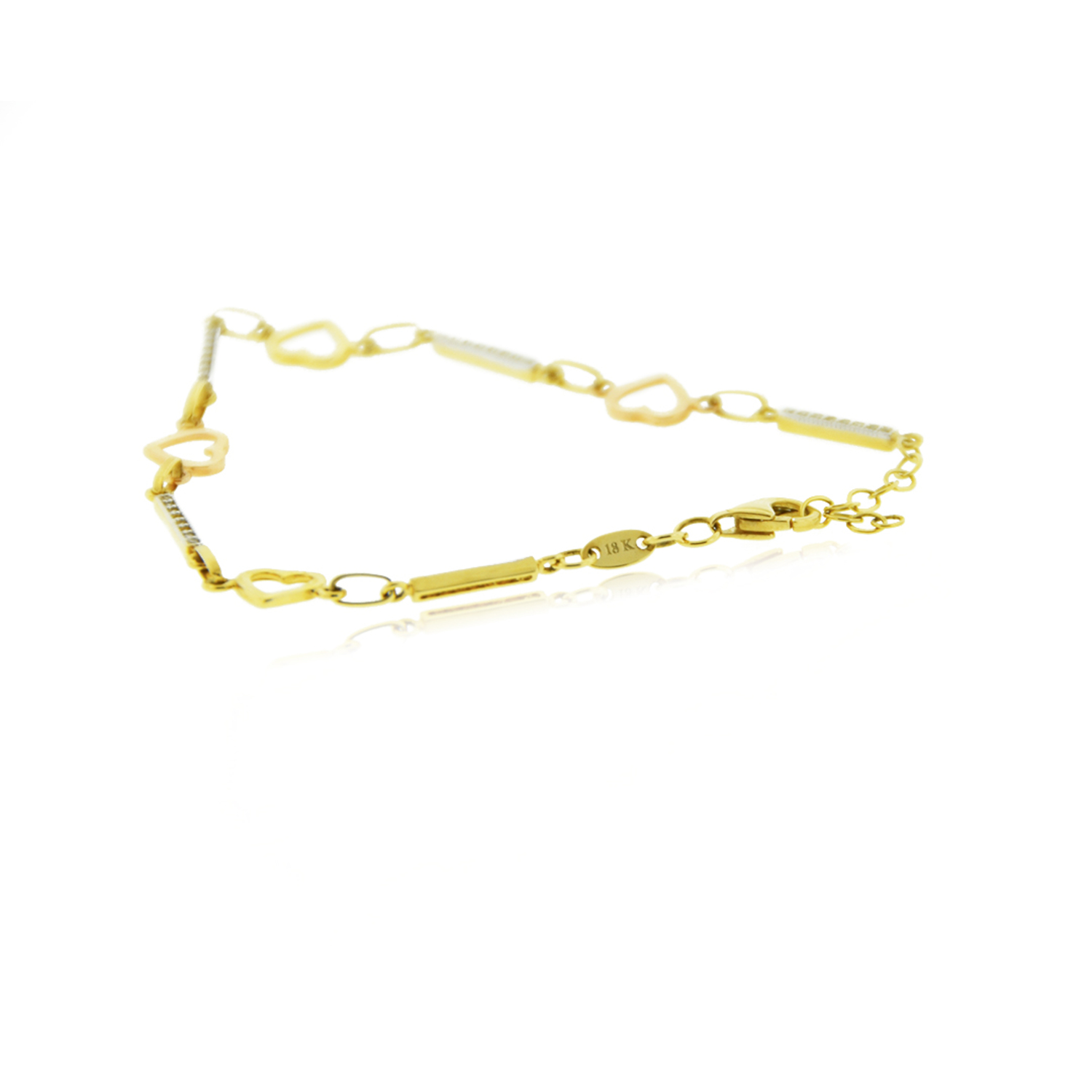 Pulsera de Oro 18kt Barra Circon 2