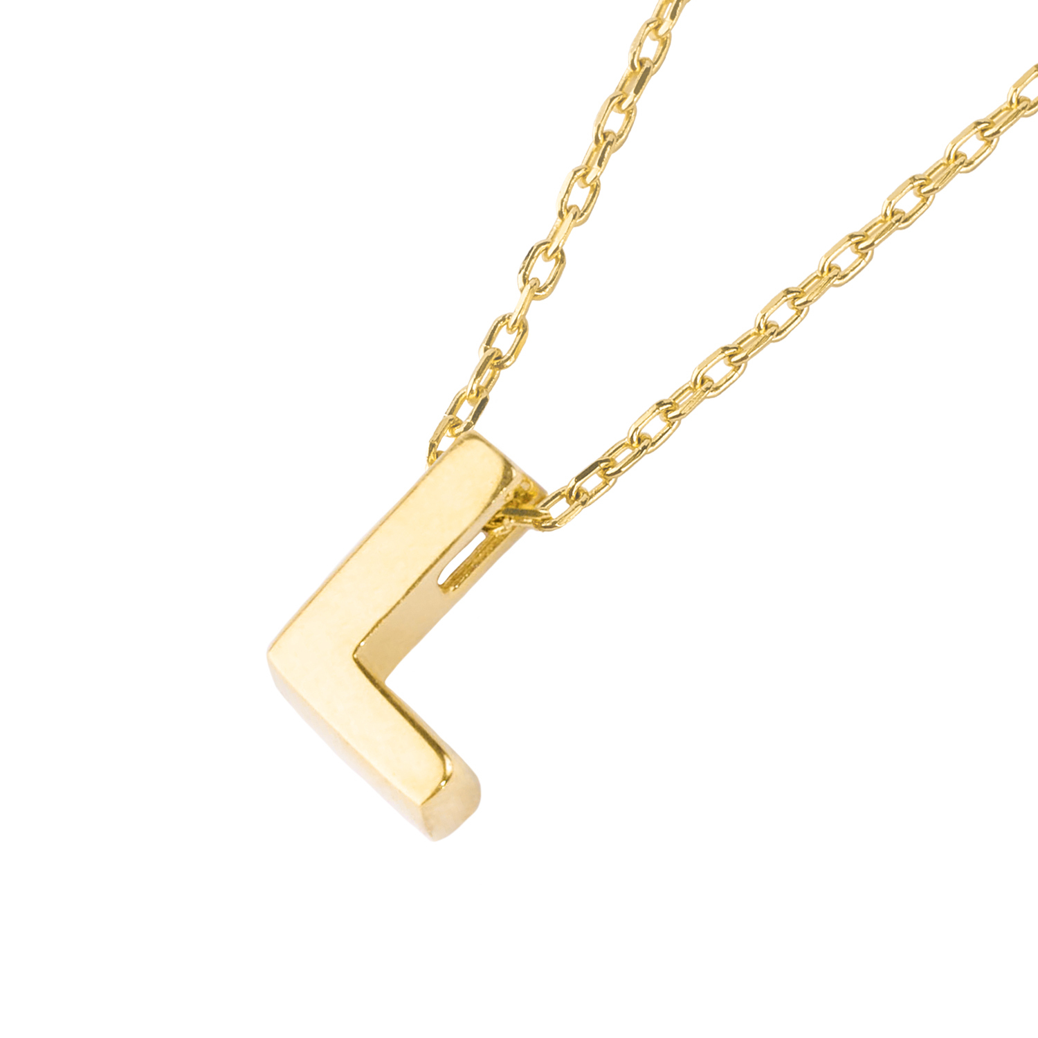 Collar de Oro 18kt Letra L 1