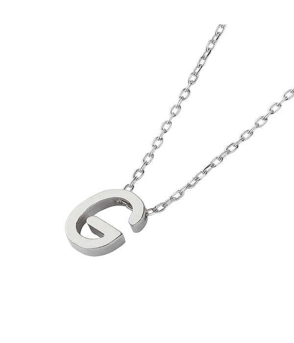 Collar de Plata Esterlina 925 Letra G