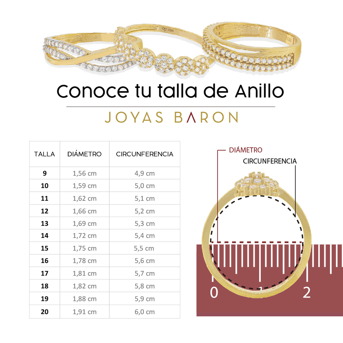 Anillo de Oro 18kt Cuatro Circones 5