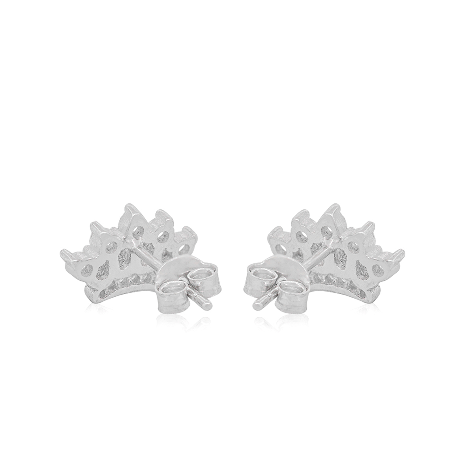 Aros de Plata Esterlina 925 Corona Circon 2