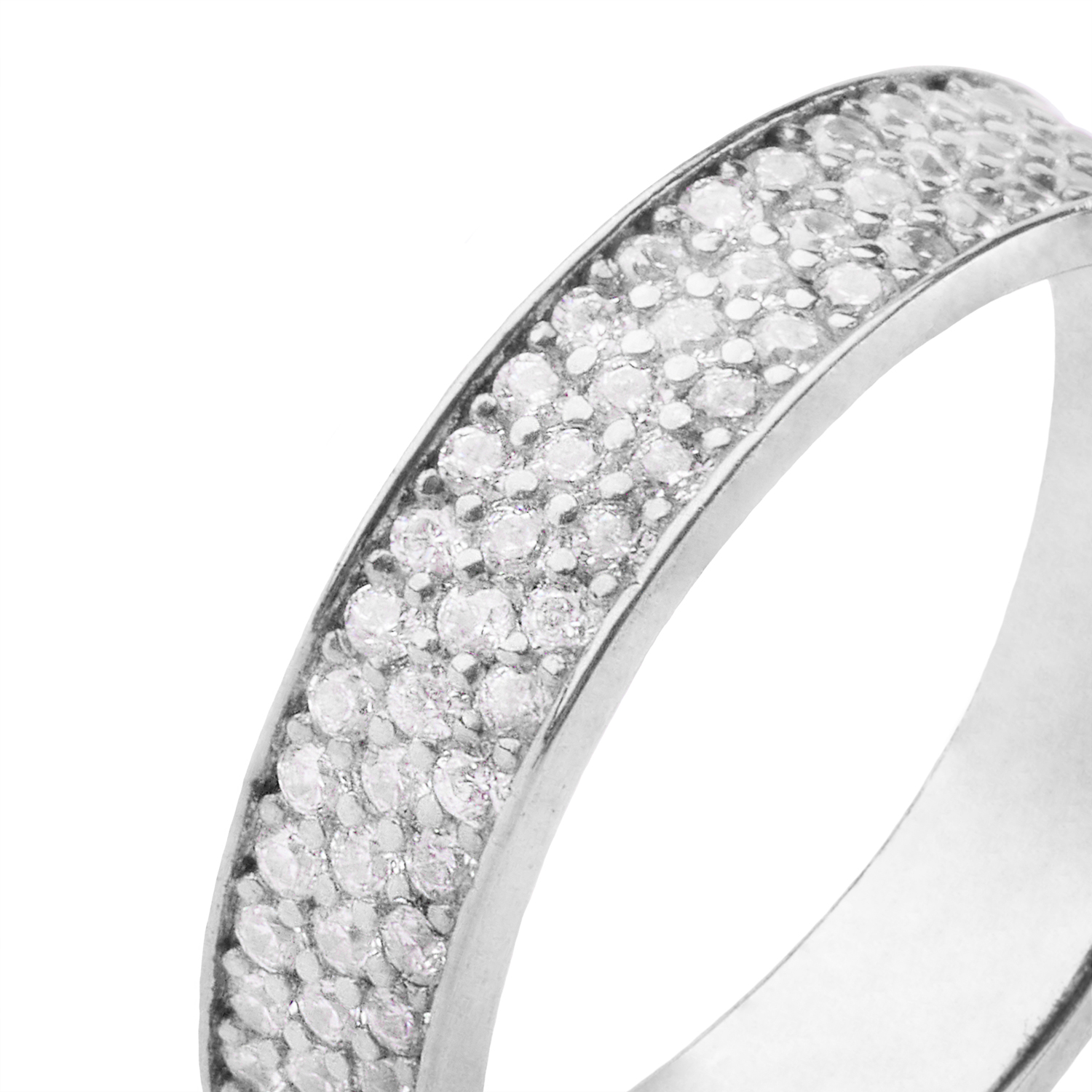 Anillo de Plata Esterlina 925 Cintillo Completo Circon 2
