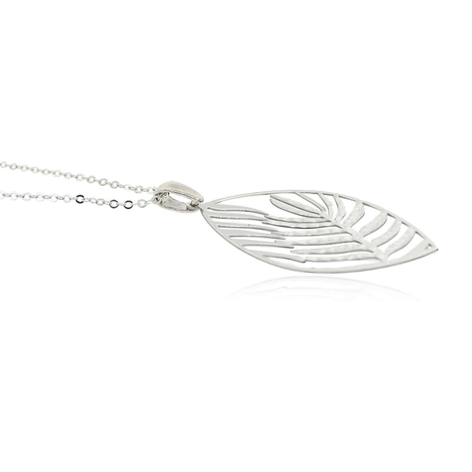 Collar de Plata Esterlina 925 Hoja Filigrama 3