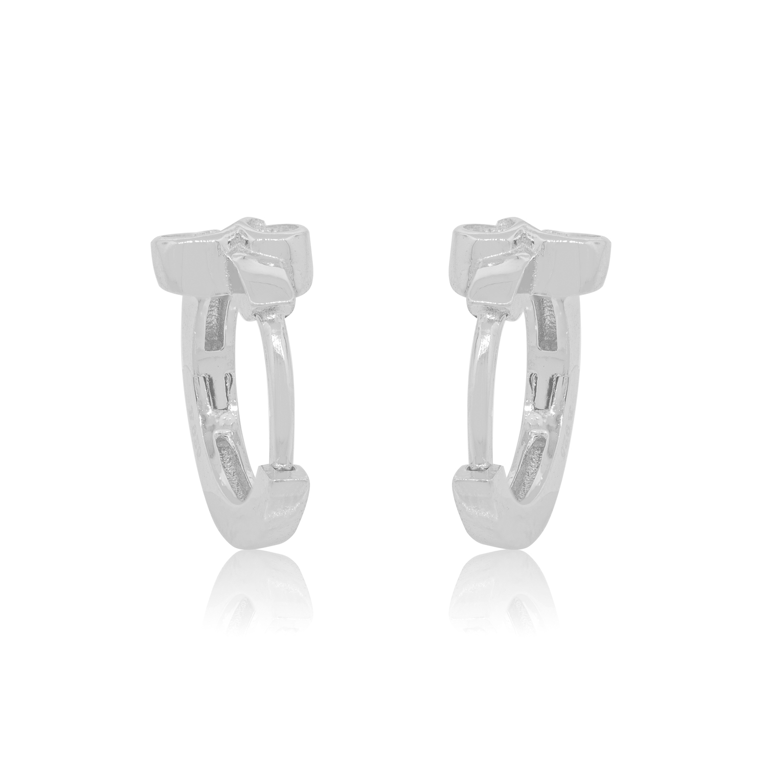 Aros de Plata Esterlina 925 Corazón con Circonita 2