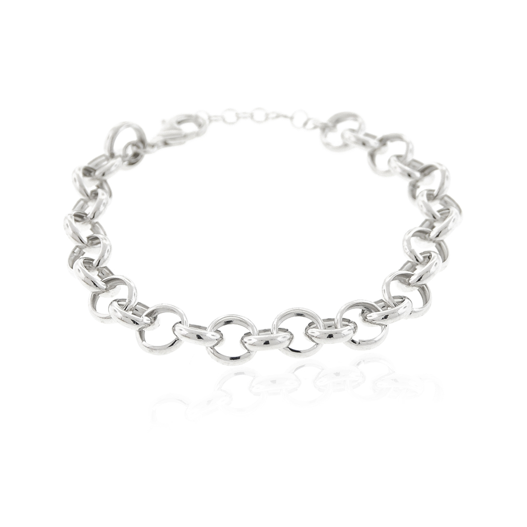 Pulsera de Plata Esterlina 925 Argollas Entrelazadas 2