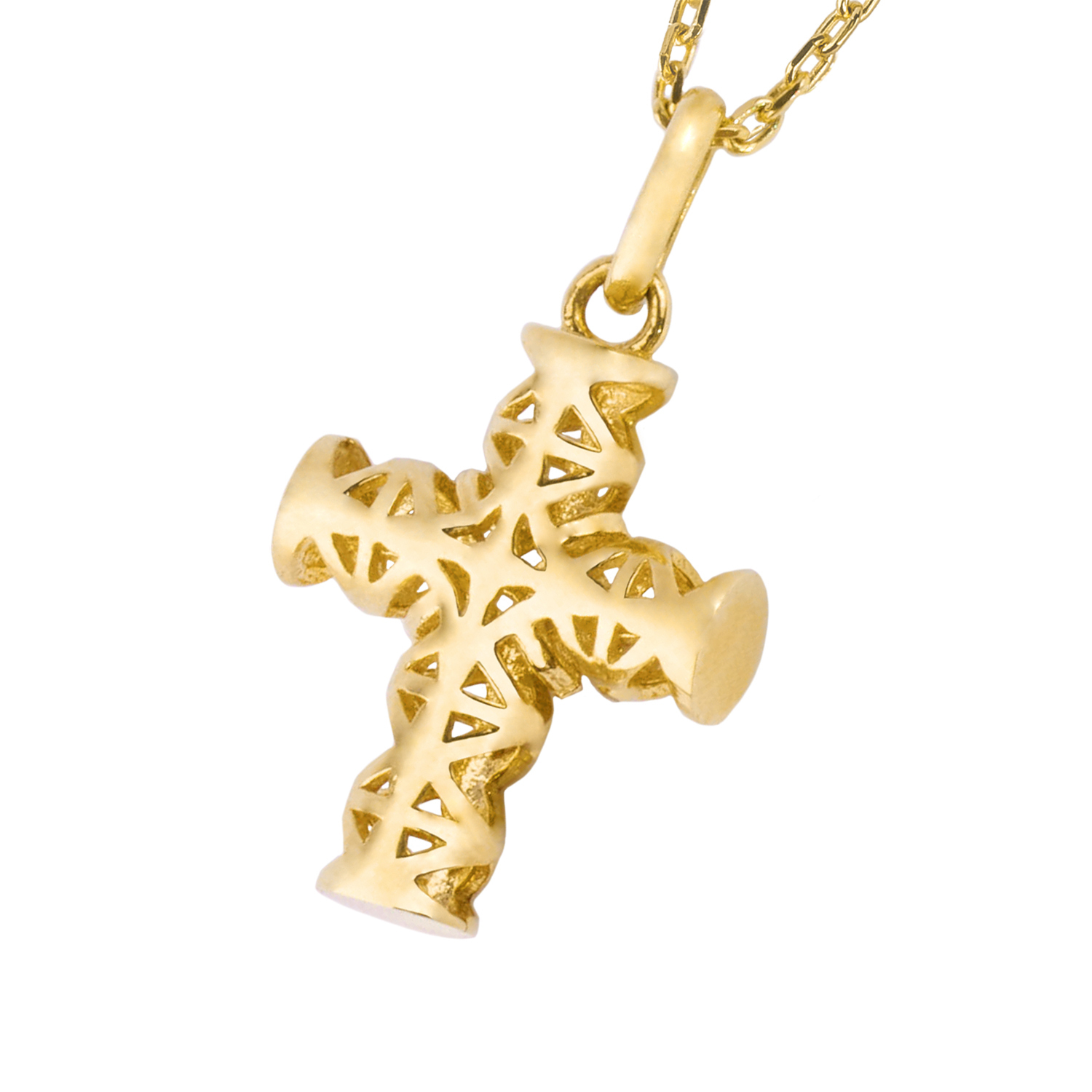 Collar de Oro 18kt Cruz Labrada 3