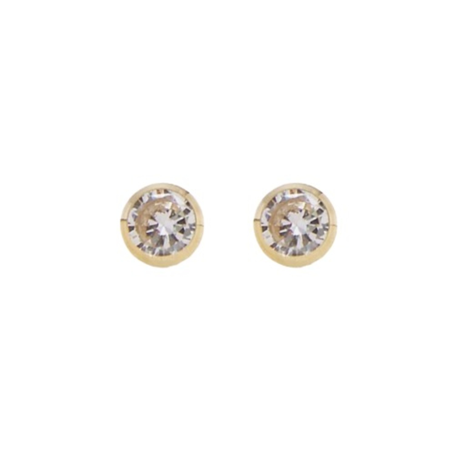 Aros de Oro 14kt Circon Punto 2